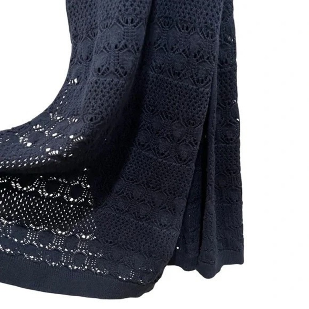 Splendid Navy Knit Maxi Dress Small Sleeveless‎ Crochet NWOT - Picture 4 of 8